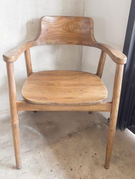 Vintage wooden chair in coffee shop, stock photo