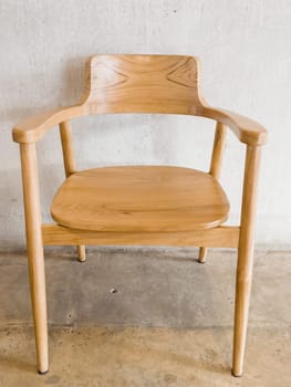 Vintage wooden chair in coffee shop, stock photo