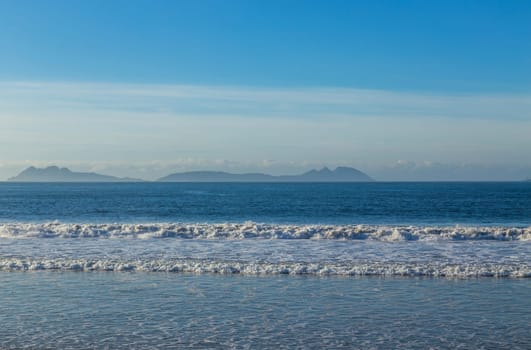 Morning winter day in Samil beach, Vigo. Spain