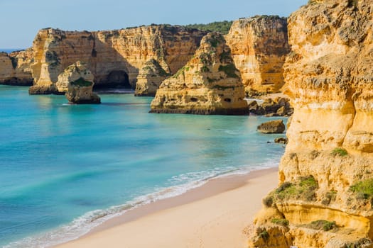 Coastal cliffs of Algarve, Lagoa, Portugal