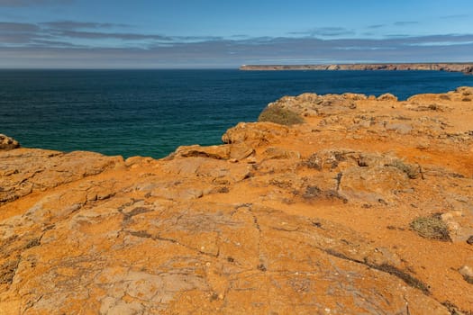Cliffs in Sagres coast. Algarve, Portugal