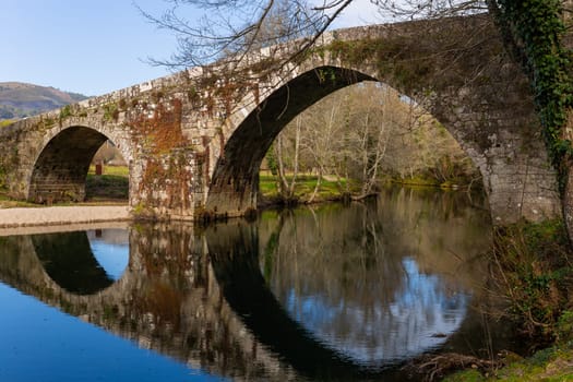 Ancient bridge of Vilela near the village of Arcos de Valdevez, in Minho, Portugal
