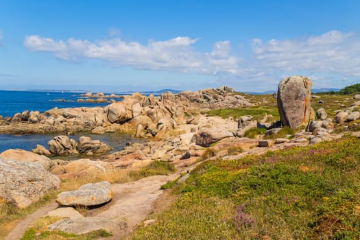 Galicia rocky coast in the north of Spain