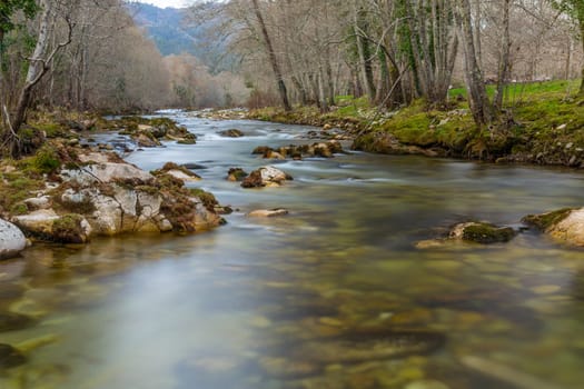 long exposure at the portuguese national park of Geres. Arcos de Valdevez, Portugal