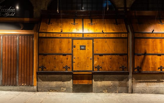 Vintage old door - concept for security, safety, secret, privacy, protection