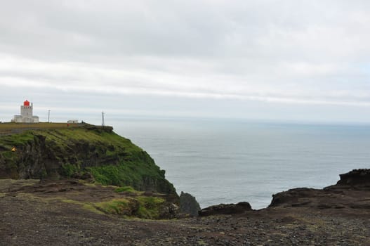 Lighthouse of Dyrholaey formerly known as Cape Portland on the south coast of Iceland