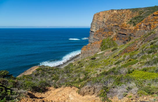 Cliffs in the Algarve West Coast, near Sagres, Portugal
