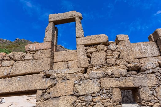 Old ruins of Vilarinho das Furnas, was a village, located in Campo de Geres, Terras de Bouro, on margins of River Homem, in 1972, it was intentionally submerged.