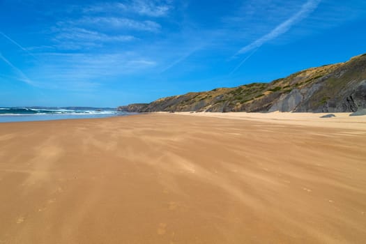 Beautiful empty beach in Alentejo, Portugal