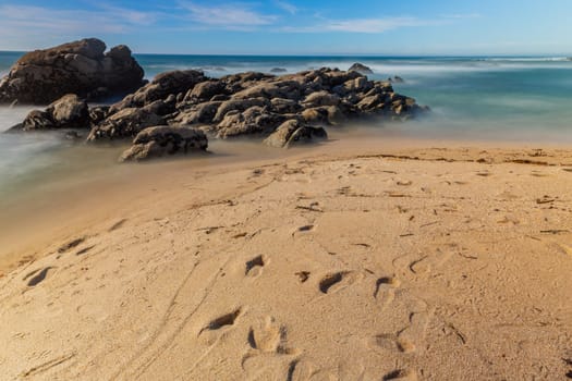 long exposure at the ocean in Povoa de Vazim, north of Portugal