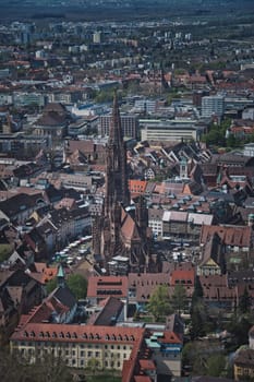 Freiburg Minster, old church in Freiburg im Breisgau, Germany