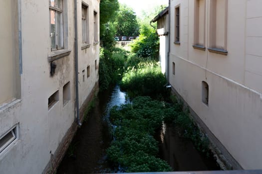 QUEDLINGBURG, GERMANY - JUNE 18, 2021:.Quedlinburg, Germany - June 18, 2021:.Cityscape of medieval city Quedlinburg