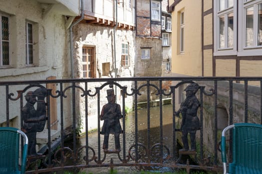 QUEDLINGBURG, GERMANY - JUNE 18, 2021:.Quedlinburg, Germany - June 18, 2021:.Cityscape of medieval city Quedlinburg