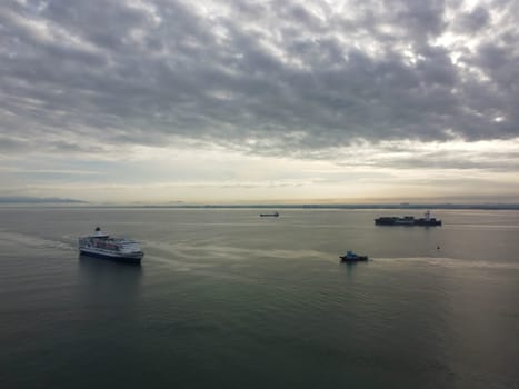 George Town, Penang, Malaysia - Jun 12 2022: Aegean Paradise cruise ship arrive Penang sea