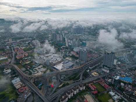 Bukit Bintang, Kuala Lumpur, Malaysia - Dec 03 2022: KL city highways and roads provide a seamless and efficient way for travelers to get around the city
