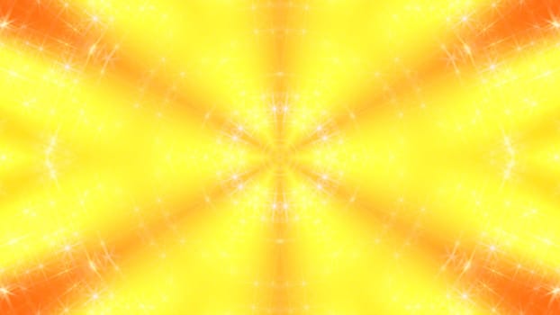 Yellow soft blur brilliant particle glow background. 2D layout illustration