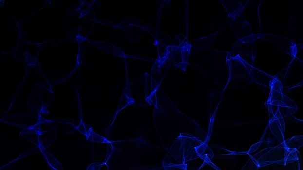 Blue smoke in dark background. 2D layout illustration