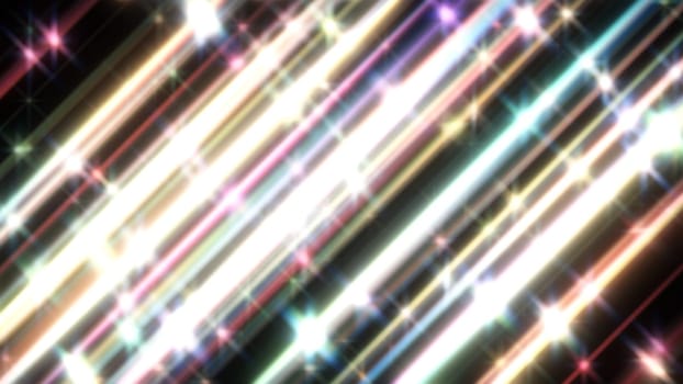 Colorful diagonal star shape particle star background. 2D layout illustration