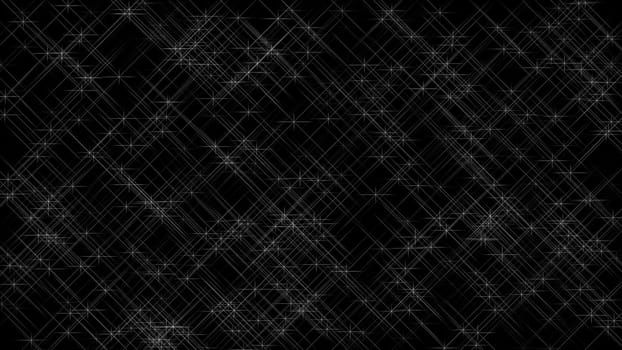 White glittering pattern in dark. 2D layout illustration