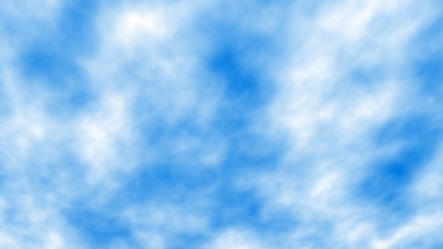 White cloud in blue sky animation background. 2D layout illustration