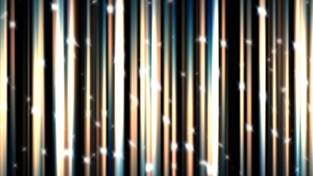 Light stripes curtain in glitter background. 2D layout illustration