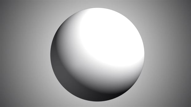 white sphere composition. Computer generated 3d render