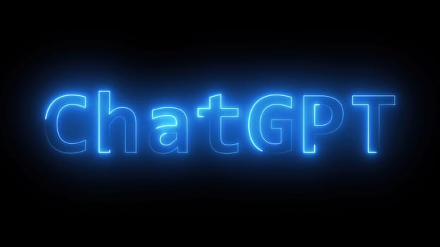 ChatGPT text. Computer generated 3d render