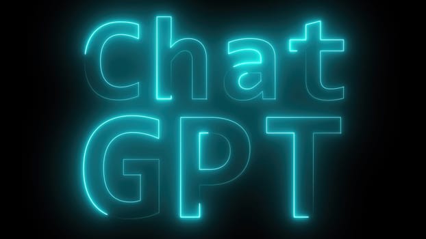 ChatGPT text. Computer generated 3d render