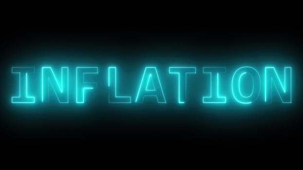 inflation text. Computer generated 3d render
