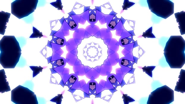 Fantasy kaleidoscope decor background. 2D layout illustration