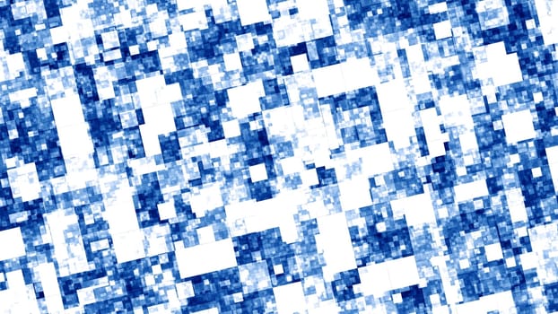 Square pattern cross link in blue and white background. 2D layout illustration