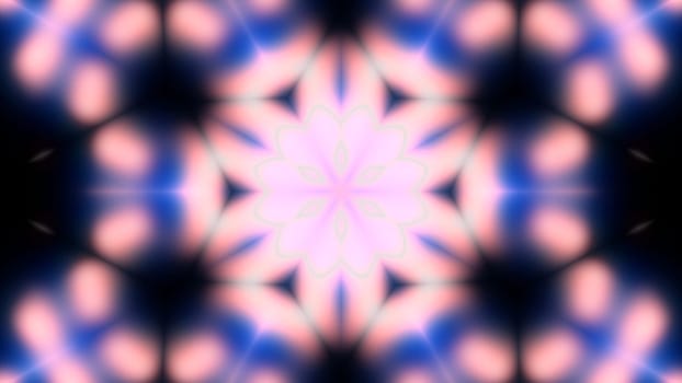 Flower pattern kaleidoscope background. 2D layout illustration
