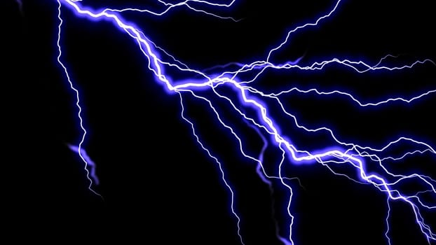 Blue thunder glow zap background. 2D layout illustration