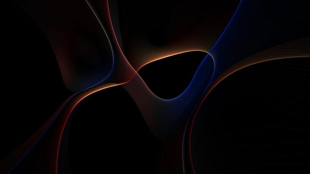Magic mix curvy abstract background in dark. 2D layout illustration