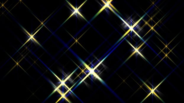 Glittering of star in dark background. 2D layout illustration