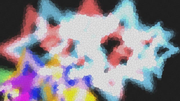Scattering polygon shape gradient background. 2D layout illustration