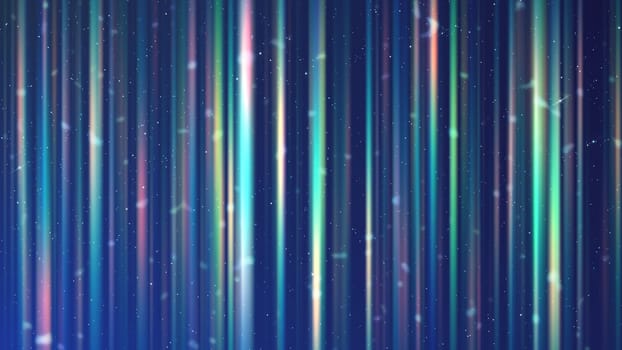 Vertical line with particle celebration background. 2D layout illustration