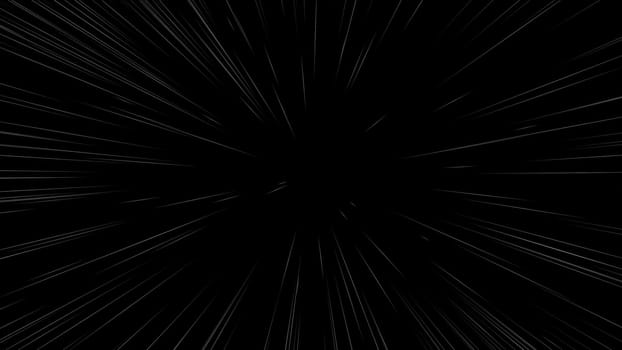 White linear hyper space in dark. 2D layout illustration