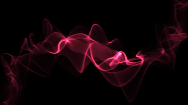 Red soft smoke swirl in dark background. 2D layout illustration