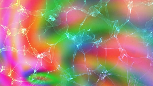 Blue smoke wavy pattern in blur colorful background. 2D layout illustration