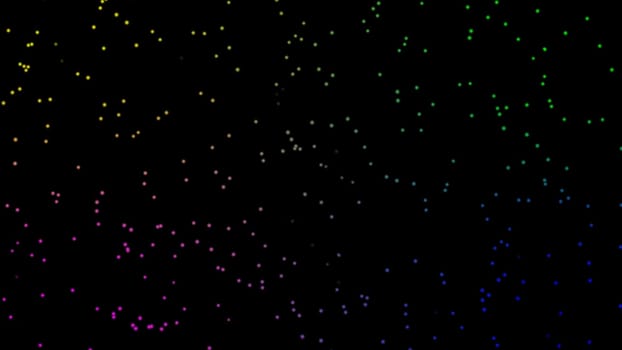 Colorful dot circle in gradient. 2D layout illustration