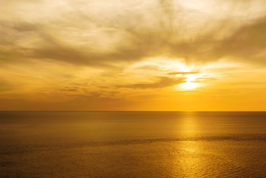 Beautiful nature with color of the sunset, Phuket view point Thailand