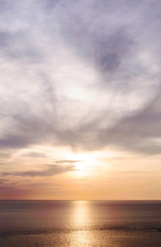 Beautiful nature with color of the sunset