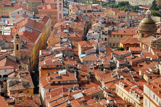 Old town architecture of Nice on French Riviera