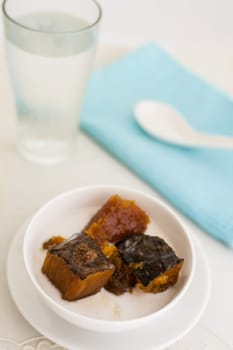 Dessert, Coconut Milk Stewed Pumpkin, Traditional Dessert Of Health