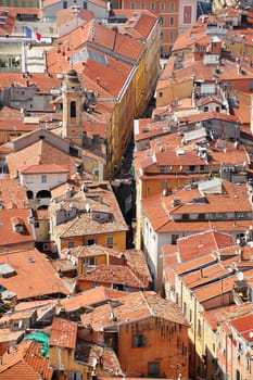 Old town architecture of Nice on French Riviera
