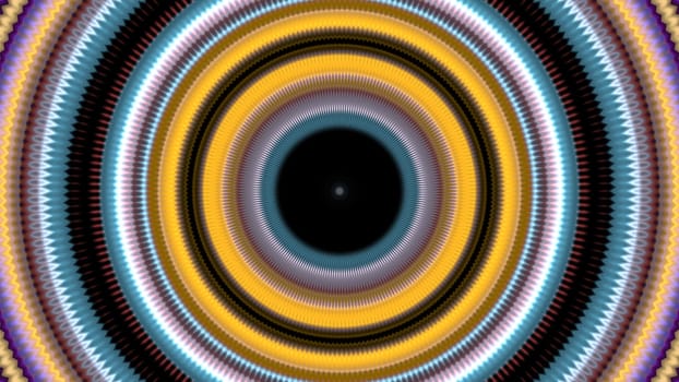 Circular unlimited zoom in background. 2D layout illustration