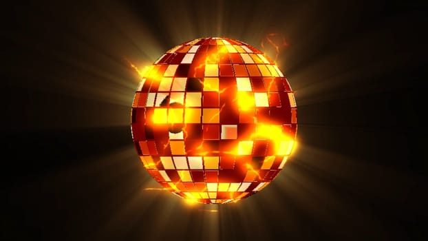 Globe with ray spread celebration background. 2D layout illustration