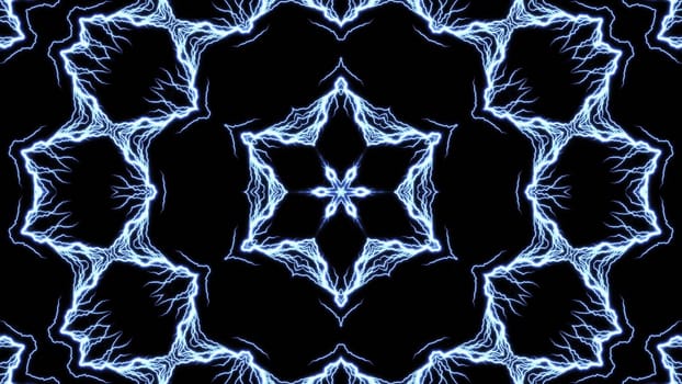 Blue symmetry pattern background. 2D layout illustration