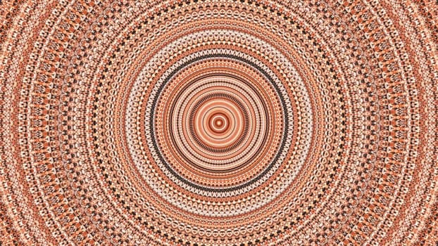 Kaleidoscopic glow multiple circle infinite zoom effect. 2D layout illustration